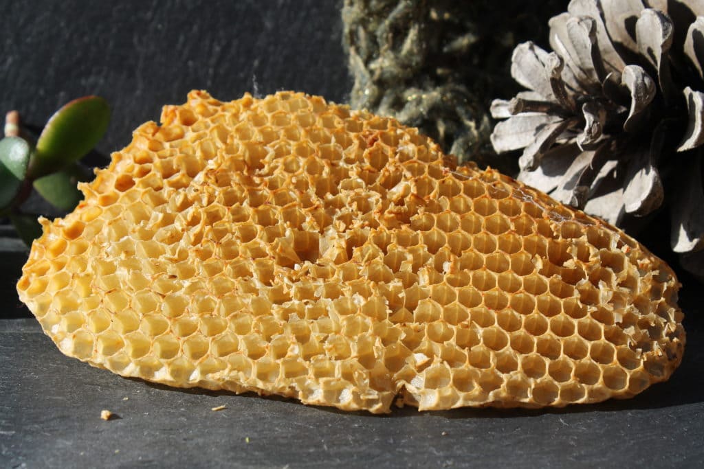 Bougie en cire d'abeille, pure opercule, mèche coton