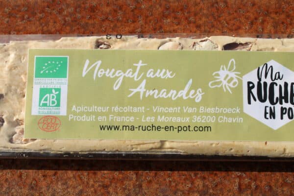 Nougat aux amandes Bio